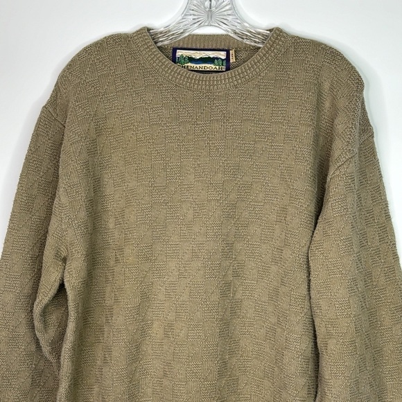 Vintage Shenandoah Crew Knit Brown Sweater Size Large - Picture 2 of 9